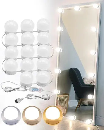 LED Vanity Lights for Mirror,Hollywood Style,14 Dimmable Bulbs