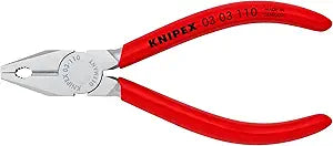 KNIPEX Tools 03 03 110 Mini Combination Pliers, 4-1/4"