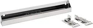 Rev-A-Shelf Tip-Out Sink Front Tray and Organizer with Hinges for 21 1/4" W Sink Base Cabinet Opening, Stainless Steel, 6541-19-52