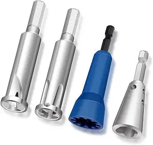 4 Pcs Wire Twister Tool for Drill, Wire Stripper and Nut Driver Set