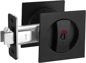 CozyTower Pocket Door Lock with Indicator, Pocket Door Pull Door Hardware