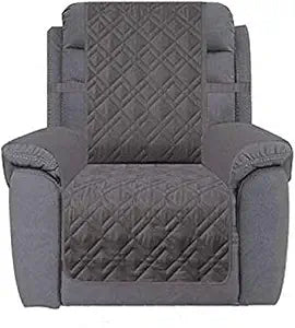 Ameritex Waterproof Nonslip Recliner Cover Stay in Place, Dog Chair Cover Furniture Protector, Ideal Recliner Slipcovers for Pets and Kids (Dark Grey, 30'')