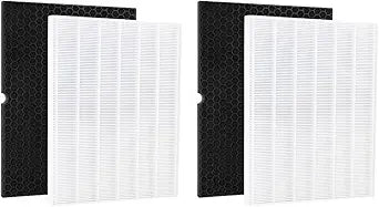 Nispira 116130 5500-2 Air Purifier Replacement Filter H for Winix 5500-2 AM80 True HEPA Activated Carbon 16.25 L x 12.5 W x 1.5 TH, 2 Sets