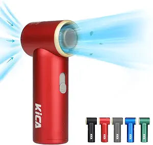 Kica JetFan Mini Personal Handheld Fan, 3000mAh, Turbo Airflow-Red