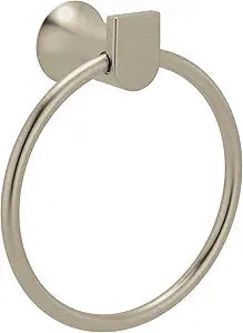 Moen Genta LX Modern Wall Mount Bathroom Hand Towel Ring, Brushed Nickel, BH3885BN