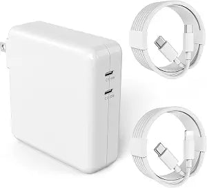 Djsanu Mac Book Pro Charger 138W USB C Charger Compatible with MacBook Pro 16, 15, 14, 13 Inch, MacBook Air 13 Inch, iPad Pro and More USB C Devices, Include 2 Cables