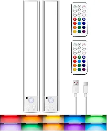 Under Cabinet Lighting, 96-LED RGB Under Counter Lights for Kitchen, 2 Pack