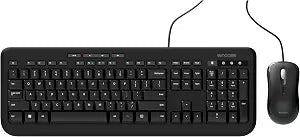 Incase Wired Desktop 600 Keyboard & Mouse Combo  Designed by Microsoft  Four Hot Keys, Spill-Resistant Keyboard, Quiet-Touch Keys, Optical Mouse, Left/Right Mouse with 800 DPI Sensor  Black