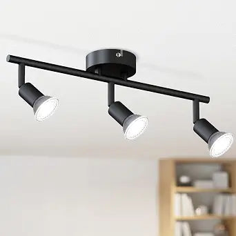 LVWIT 15.7'' 3-Light Track Lighting Fixtures Ceiling Black, Gu10 Base