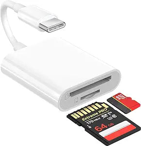USB C SD/TF Card Reader, Type-C to SD/Micro SD 2 in1 High-Speed Adapter