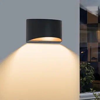 10W LED Outdoor Wall Light, Aluminum Outdoor Wall Sconce, 3000K Warm Light, IP65 Waterproof Porch Lights, Black Patio Wall Mount Lights Fixture for House Front Door Garage Garden