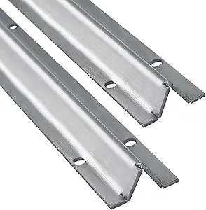 96" in 2 Sections of 48" Sliding Glass Door Track with Pre-Drilled Holes and Screws, Heavy Duty V Bottom Track for Sliding Screen Doors