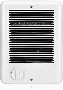 New Upgrade CSC202TW Electric Wall Heater - Fast & Efficient Heating with Built-in Thermostat, 2000W/240V, 6825 BTU, Complete Unit, White