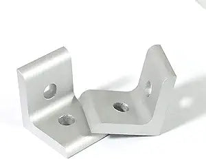 25 Packs 1515 Series Aluminum 2 Hole Inside Corner Bracket, L Bracket Connector for Extruded Aluminum Extrusion