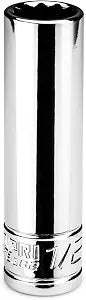 Capri Tools 1/2 in. Deep Socket, 3/8 in. Drive, 12-point, SAE