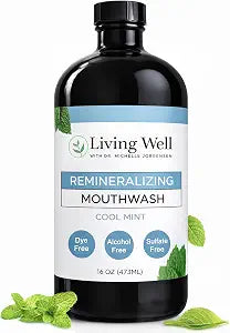 Living Well Dr. Michelle Remineralizing Mouthwash, Cool Mint