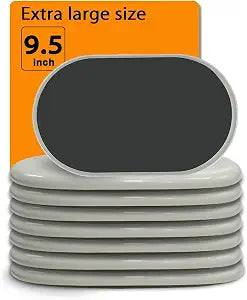 Extra Large Furniture Sliders for Carpet and Hardwood Floors, 8 Plastic