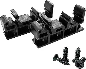 50Sets C45 DIN Rail PCB Mounting Black Bracket Holder Carrier Clips for Width 35mm or 15mm Din Rail