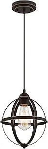 Westinghouse 6361900 Stella Mira One-Light Indoor Mini Pendant, Oil Rubbed Bronze Finish with Highlights