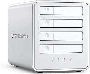 ORICO All-Flash 2.5-inch USB-C Docking Station with 5 Gbps Data Transfer Speed, Compatible with 2.5'' SSD, Featuring 10 Gbps Hub Expansion and Support for Up to 40 TB Storage Capacity (4 Bay)