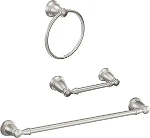 MOEN Banbury 3-Piece Bath Accessory Kit in Brushed Nickel