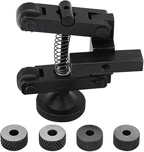 Knurling Knurler Tool 2cm/0.8inch Spring Loaded Holder Linear Knurl Tool Lathe Adjustable Shank with 4 Spare Knurling Wheels 45# Carbon Steel CR15 for 7X Mini Lathe