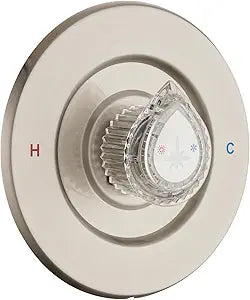Shower Faucet Trim Kit Compatible with Moen Fit Chateau Valve Only, Pull-on Push-off Design Knob Handle, Brushed Nickel