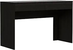 Tuhome Acre Computer Desk with Two Drawers, Modern Design, Light Gray Finish, Ideal for Home Office, Study, or Work-from-Home Setup