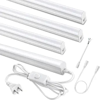 T5 LED Shop Lights 4FT, 20W 2300lm 6500K, Cabinet and Garage Light 4 Pack