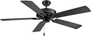 Velbreeze 52" 5-Blade Indoor/Outdoor Ceiling Fan - Matte Black