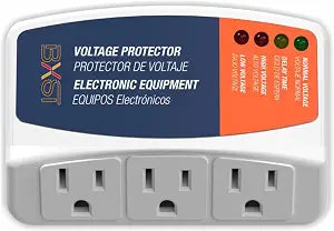 BXST Refrigerator Surge Protector 3 Outlet Power Strip for Home Appliance 30S Delay Voltage Protector Brownout Surge Protector Plug for TV/PC/Fridge15A 1800W 140J