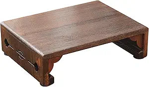Wood Bed Step Stool,Wide Wooden Stepping Stool for Kids & Adults,Desk Foot Stool,4 inch Step Stool,Low Footrest Step Platform,Surface 15.8"x11.8"