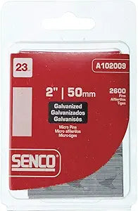 Senco A102009 2" Electro Galvanized 23-Gauge Headless Pin Nails - 2600 per Package