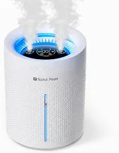 Cordless Air Humidifier for Bedroom Baby, 3L Top Fill Dual Spray Portable