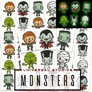 Universal Monsters Tattoos Party Favors Bundle - 72 Pc Individual Tattoos