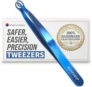 [Premium Hand-Made] Round-Tip Tweezers for women facial hair for Safety