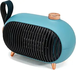 Portable Mini Small Space Heater for Home and Office  Energy-Efficient with Overheating Protection  Retro Heater for Bedroom, Camping Tent, RV Trailer,Green