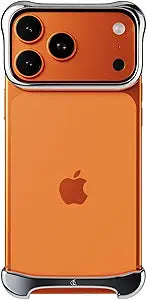Arc Pulse Compatible with iPhone 17 Pro Phone Case (2025), Minimalist Protective Shock Absorption Aerospace Grade Aluminum Shells + Elastomer Inlays Easy Fit 6.3 inch (Aluminum Silver)