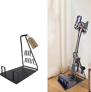 No Installation Required-Vacuum Stand,Storage Stand Docking Station Holder,Stable Metal Storage Bracket Stand Holder,Compatible with Dyson, Eureka,Tineco and Most Stick Vacuum(Black)