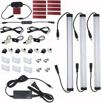 Litever Under Cabinet Lighting Kit Plug in, 3 Light Bars 20W Super Bright