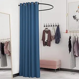 Clothing Store Fitting Room, Movable Square Changing Room, DIY Temporary Locker Room with Shading Curtain and U-Shaped Rod, Privacy Screen Partition for Office Outdoor Activity and The Mall