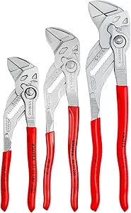 KNIPEX 00 20 06 US2 3-Piece 7, 10 and 12 Pliers Wrench Set