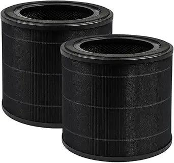 Nispira JL-AP-TB01 Replacement Filter for AirExpect & AirExtend Air Purifiers, 3-Stage True HEPA & Activated Carbon Air Filter, 2 Pack