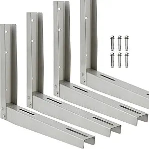 2 Pcs Heavy Duty Mini Split Wall Mounting Bracket Outside,Stainless Steel AC Support Bracket for 9000-36000 BTU Air Conditioners,Minisplit Condenser Wall Mount Holds Up to 500lbs