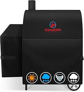 Comnova Grill Cover for Char Griller Barrel Grills without Side Fire Box  600D Outdoor Charcoal Grill Cover for Char Griller Grills Fits 2121 2828 2727 2929 1329 2799 Models - 46"L x 23"W x 48.5"H