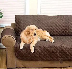 Sofa Cover Quilted Washable Removable Couch Anti-wearcover Cushion Armchair Furniture Protector for Pets or Kids (1, 2 and 3 Seater)