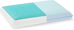 Gelsea Cooling Gel Memory Foam Pillow - Reversible Design, Neck Support for Side, Back, Stomach Sleepers, Standard Size, Removable & Machine Washable Cover, Pressure Relief for Hot Sleepers, Pale Blue