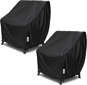 Outdoor Chair Covers Waterproof UV Resistant Universal Fit 33x34x31 inches Heavy Duty Oxford Fabric for Patio Furniture Chairs, Rocking Chairs, Black