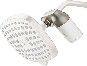 KOHLER R24612-BN Aquifer Filtered Shower Head Attachment, Filtration System Attaches to Most Existing Shower Heads, Reduces Chlorine, Odor, and Controls Scale, Vibrant Brushed Nickel