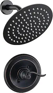 Shower Faucet Set for Delta 13/14 Series, Single Function Shower Head with Valve Trim Kit, Easy to Clean and Install (Oil Rubbed Bronze)